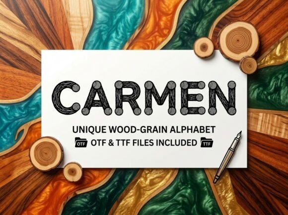 Carmen: A Decorative Display Font for Unforgettable Design