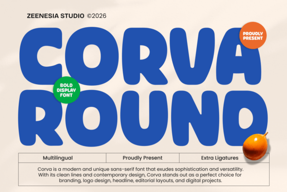 Corva Round: Crafting Friendly and Modern Typography
