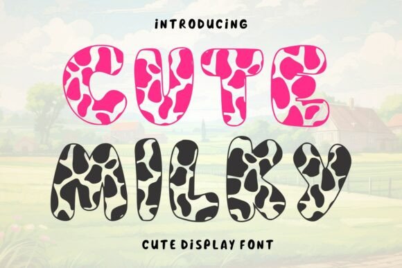 Cute Milky: A Playful Display Font for Farm-Fresh Designs