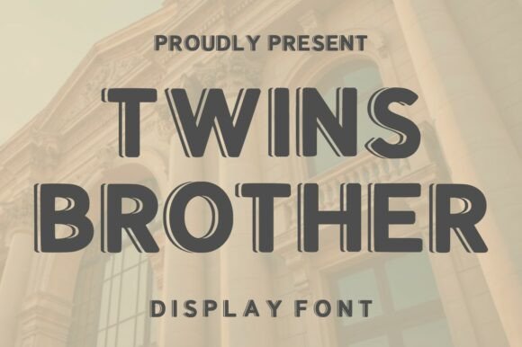 Twins Brother: A Bold Retro Display Font with Layered Depth